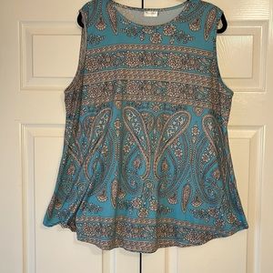 Tobrief Sleeveless Plus Size Swing Top XXL